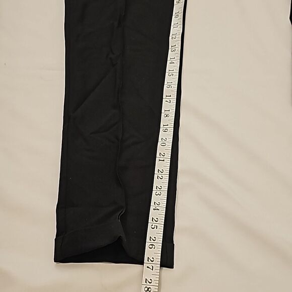 Bebe Waist Stitching  Cuffed Hem Cropped Trouser Pants size 4 - Picture 3 of 10